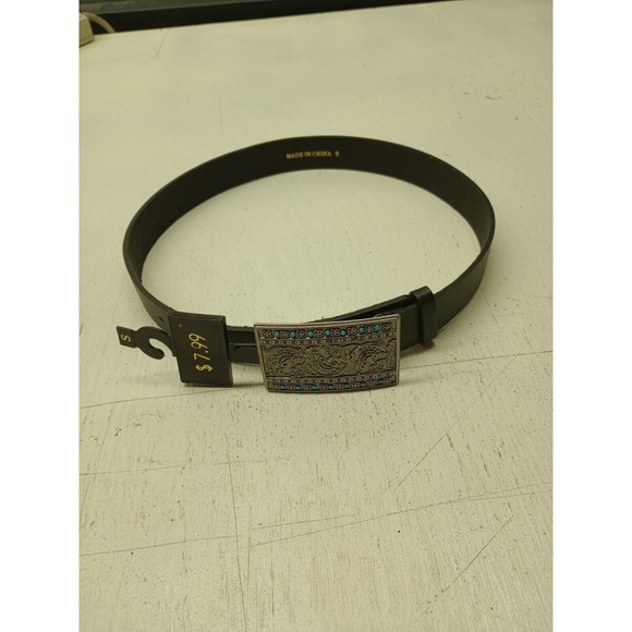 KMart Accessories Vintage Kmart Leather Belt With Silver Colored Buckle Small 32 Poshmark